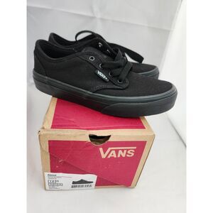 Vans Atwood Canvas Big Kids Shoes – Size 1.0 – New With Box – Black / Black